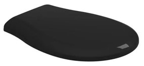 Copriwater SOFT irregolare originale per serie sanitari OLYMPIA CERAMICA con chiusura rallentata in resina nero lucido