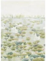 Sian Zeng Carta da parati panoramica Classic Swan Lake - Green