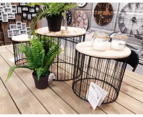 SET 3x Portafiori diametro 19/23/28 cm nero/beige