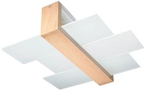 Plafoniera da Soffitto Legno Naturale 2xE27 FENIKS 2 da Interno