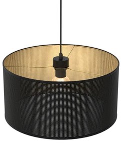Lampadario a sospensione con filo LOFT SHADE 1xE27/60W/230V diametro 40 cm nero/oro