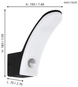 Eglo 98149 - Lampada da esterno LED con sensore FIUMICINO LED/11W/230V IP44