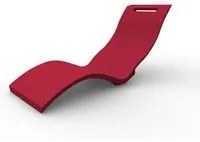 Sdraio Chaise Longe Lettino Prendisole In Polietilene Colore Rosso Cv-S010/3027