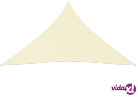 vidaXL Parasole a Vela Oxford Triangolare 4,5x4,5x4,5 m Crema