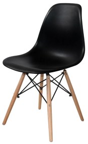 SET 4 SEDIE TOWER WOOD NERE EXTRA QUALITY