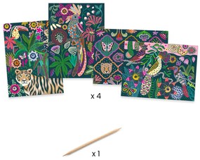 Carte da grattare - Animali tropicali