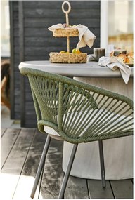 Sedia da esterno verde in metallo/in imbottito Novella – House Nordic