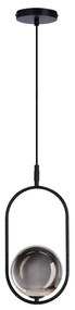 Lampadario a sospensione con filo CORDEL 1xG9/28W/230V nero/fumé nero