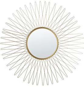 Specchio da parete a forma di sole ø 70 cm oro SAUMUR Beliani