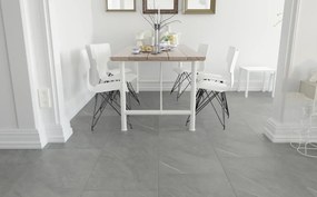 SPC in spc flottante passaggio molto intenso Cardiff grigio Sp 5.5 mm con sottopavimento integrato