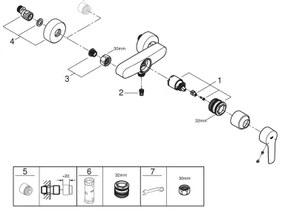 GROHE 24208002 - Miscelatore doccia a parete START DN 15 cromo lucido