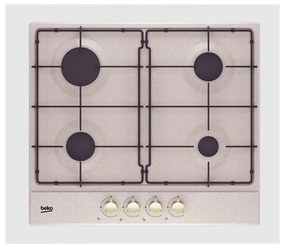 Beko hiag 64224 savr piano cottura da incasso 60cm 4 fuochi colore avena comandi frontali