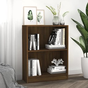 Libreria rovere marrone 60x24x74,5 cm in legno multistrato