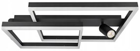 Plafoniera LED LED/38W/230V + 1xGU10/30W nera