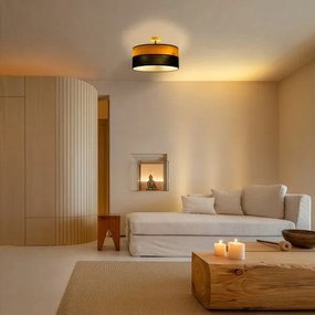 Plafoniera ALBA 3xE27/15W/230V Ø 40 cm nero/marrone