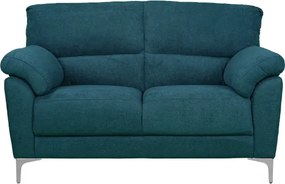 Divano in tessuto a 2 posti 146 cm braccioli imbottito GIADA Petrolio