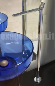 Antonio Lupi Indigo Gruppo Lavabo A Pavimento 106 Cm Cromo