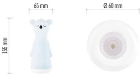 Torcia ricaricabile a LED dimmerabile per bambini 2 in 1 con luce notturna, 3,7V 1200 mAh