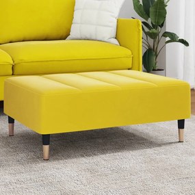 Poggiapiedi Giallo 77x55x31 Cm İn Velluto /
