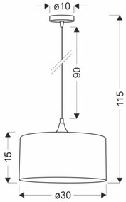 Lampadario a sospensione con filo MALOTO 1xE27/60W/230V verde