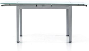 FREDERICK - tavolo da pranzo moderno allungabile in acciaio e vetro