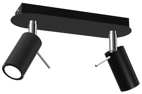 Faretto PRESTON 2xGU10/40W/230V nero