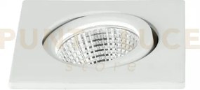 Incasso led polaris bianco quadrato 3w 300lm 4000k 6,6x6,6x5,7cm