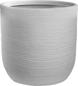 Vaso in resina da esterno interno cilindro d.35x34h Raffaello Bianco