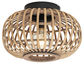 Plafoniera smart nera con bambù con WiFi G95 - Amira