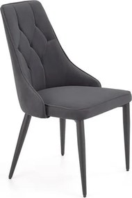 Sedia K365 grigio velluto