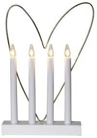 Eglo 410978 - Candeliere di Natale GLOSSY HEART 4xE10/3W/230V