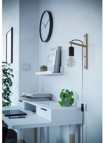 Eglo 44013 - Applique POCKLEY 1xE27/10W/230V marrone/nero