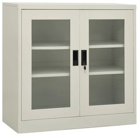 Armadio per ufficio grigio chiaro 90x40x90 cm in acciaio