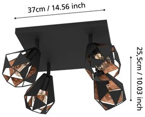 Eglo 43718 - Faretto CARLTON 4xE27/40W/230V