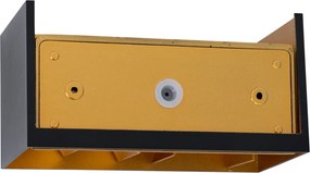 Lampada da parete per esterni nera con oro incl. LED 4 luci IP54 - Edwin
