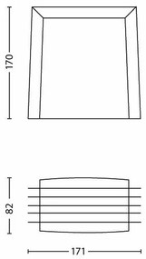 Philips - Applique da esterno SHADES 1xE27/15W/230V IP44 grigio