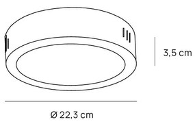 SUNNY Plafoniera LED tonda bianca 18W CCT regolabile