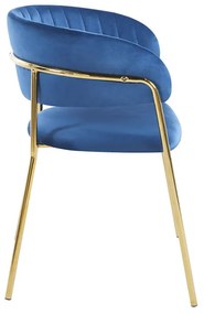 Sedia Moniel Golden Velluto - Blu