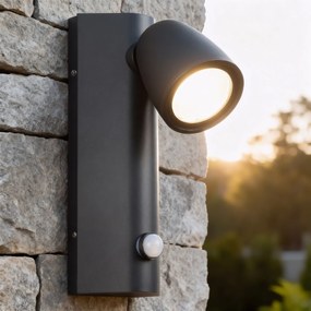 Applique da Esterno GU10 IP65 con Sensore Movimento AXIS - Nera