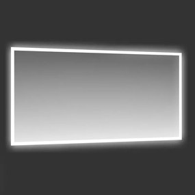 Specchio con cornice Led satinata L 135 X H 70 cm