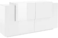 Madia 2 ante 4 cassetti per Soggiorno Moderna 160x40/45x86cm - ZENITH Colore: bianco laccato