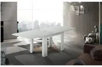 Tavolo Da Pranzo Allungabile Moderno 90/180x90x75cm - LYRA Colore: larice bianco