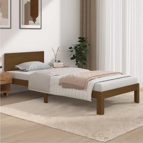 Giroletto Marrone Ambra İn Legno Massello Di Pino 90x200 Cm /