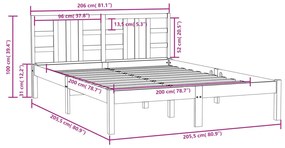 Giroletto in Legno Massello 200x200 cm