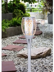 Globo 33077S - Lampada LED solare SOLAR LED/3,6W/3V 1800K IP44 cromo