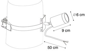 Faretto da esterno nero per albero GU10 50mm orientabile e inclinabile IP65 - Solo