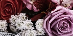 Stampa su tela – Bouquet di rose in stile retrò