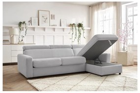 Divano angolare in grigio chiaro allungabile (con composizione variabile) Monaco – Bobochic Paris