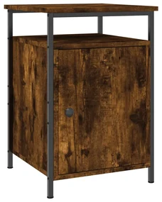 Comodino rovere fumo 40x42x60 cm legno multistrato