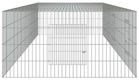 Conigliera con 3 pannelli 325x109x54 cm ferro zincato